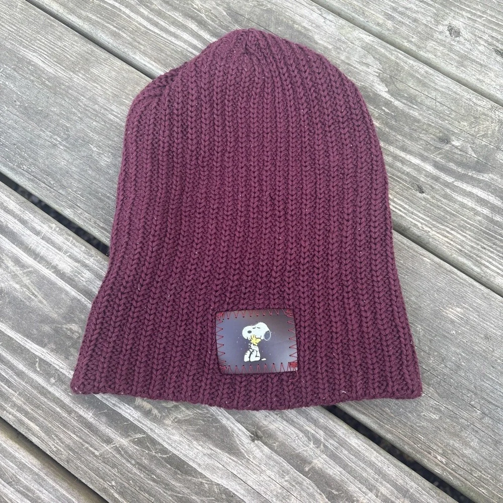 Peanuts Snoopy X Love Your Melon Slouch Beanie Knit Winter USA Cotton